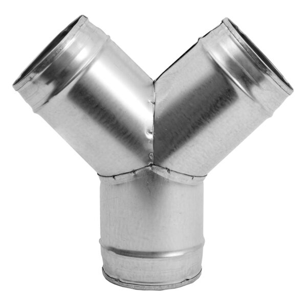 Ilmanvaihto Y-haara 125/125/125mm 45° metalli-, ilman tiivisteitä