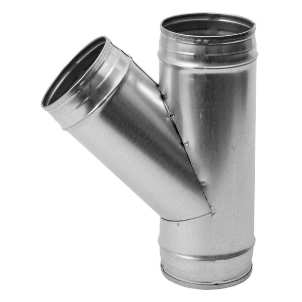 Ilmanvaihto T-haara 100/100/100mm 45° metalli-, ilman tiivisteitä