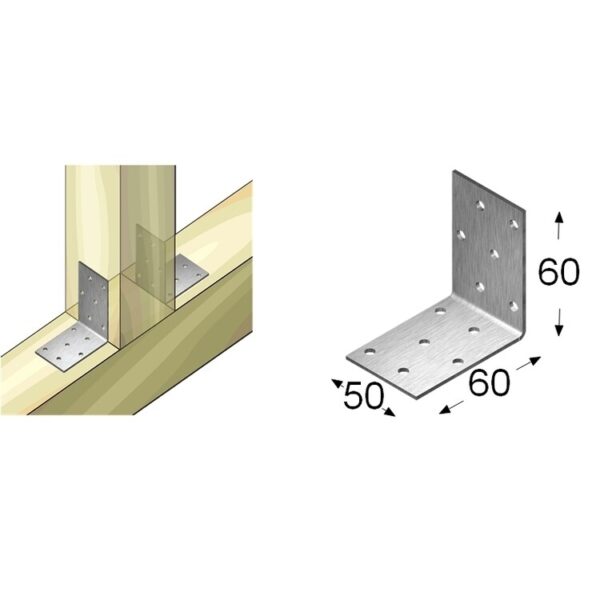 Kulmarauta 50x60x60x2.5mm